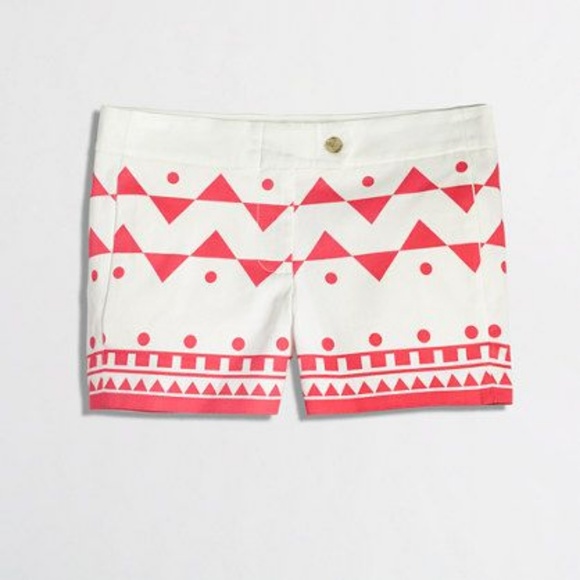 J. Crew City Fit Chino Shorts Tribal Print Size 2 - Picture 1 of 6
